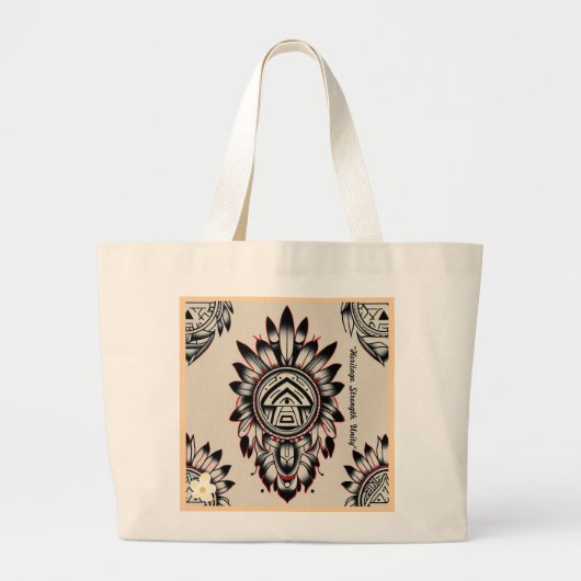 "Harmonie in design" Grote Tote Bag (Voorkant)