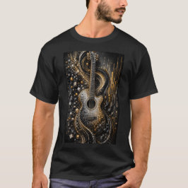 Harmonie in Fragmenten | 3D Micro Mozaïek Gitaar T-shirt