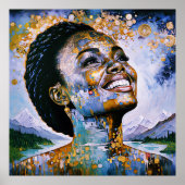 Harmonie in goud en lucht poster (Voorkant)