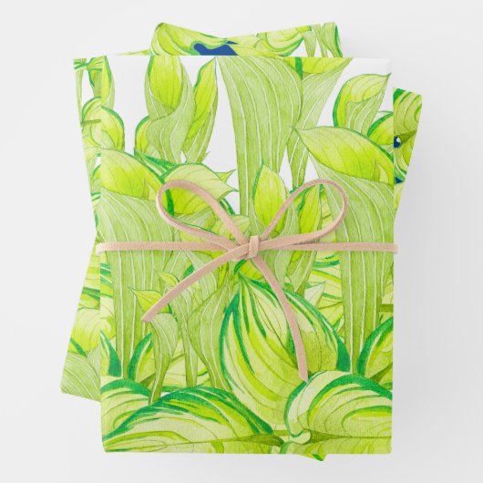 Harmonie in het groen op wikkelpapier Set Inpakpapier Vel (In situ)