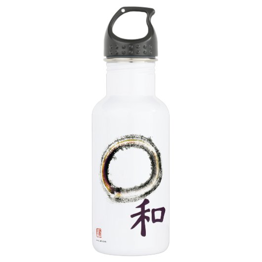 Harmonie in het Paars - Zen Enso Waterfles (Voorkant)