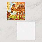 Harmonie in Natuur: de eekhoorn en het hert Vierkante Visitekaartje (Voorkant / Achterkant)