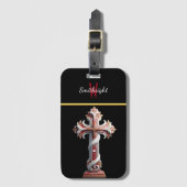 Harmonie in rood en wit bagagelabel (Voorkant (verticaal))