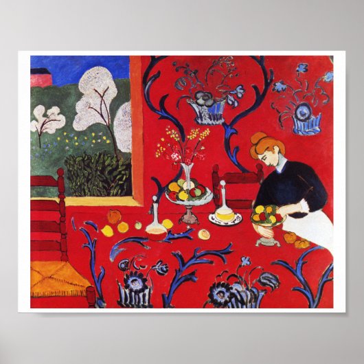 Harmonie in rood, Matisse Poster (Voorkant)