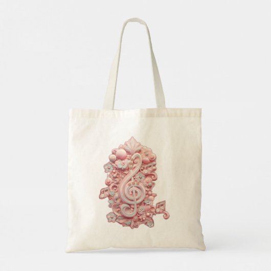 Harmonie in roze, een majestueuze, gestileerde dri tote bag (Achterkant)