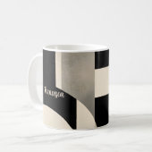 Harmonie in Schakeringen: Abstracte Compositie in  Koffiemok (Voorkant links)