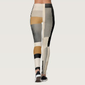 Harmonie in Schakeringen: Abstracte Compositie in Leggings (Achterkant)