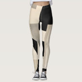 Harmonie in Schakeringen: Abstracte Compositie in Leggings (Voorkant)