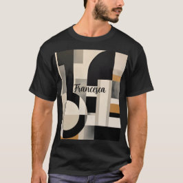 Harmonie in Schakeringen: Abstracte Compositie in  T-shirt