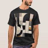 Harmonie in Schakeringen: Abstracte Compositie in T-shirt (Voorkant)