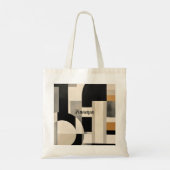 Harmonie in Schakeringen: Abstracte Compositie in  Tote Bag (Achterkant)