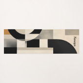 Harmonie in Schakeringen: Abstracte Compositie in Yogamat (Achterkant (horizontaal))