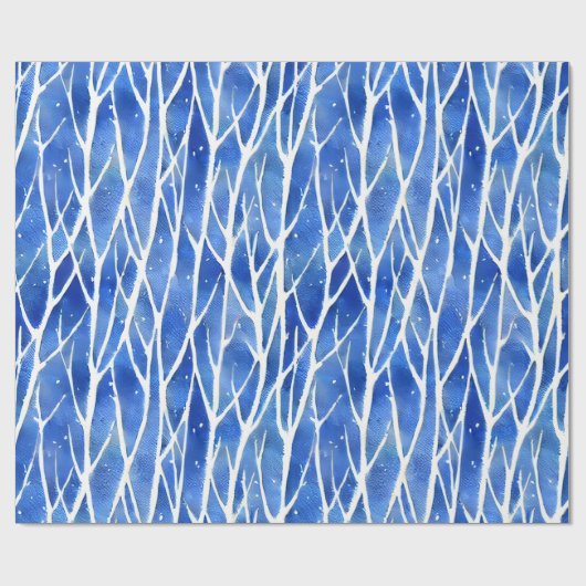 Harmonie in Sneeuw: Minimalistisch dennenwikkelpap Cadeaupapier (Vlak)