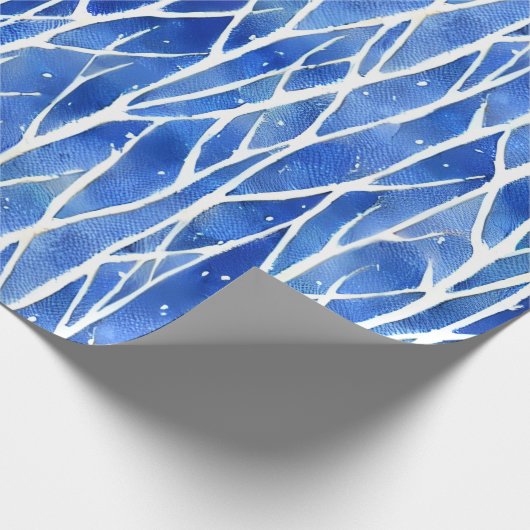 Harmonie in Sneeuw: Minimalistisch dennenwikkelpap Cadeaupapier (Hoek)