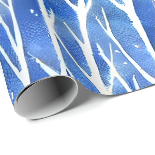 Harmonie in Sneeuw: Minimalistisch dennenwikkelpap Cadeaupapier (Rol Hoek)