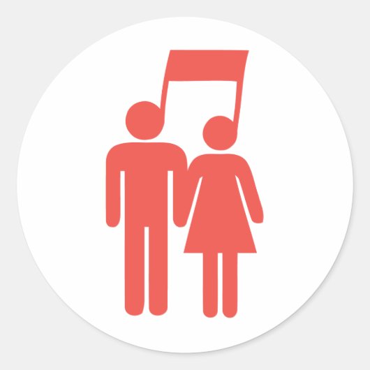 Harmonie in synchronisatie ronde sticker (Voorkant)