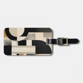 Harmonie in tinten: Abstracte samenstelling van B  Bagagelabel