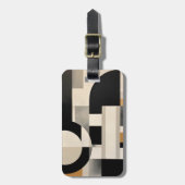 Harmonie in tinten: Abstracte samenstelling van B  Bagagelabel (Voorkant verticaal)