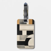 Harmonie in tinten: Abstracte samenstelling van B  Bagagelabel (Achterkant verticaal)