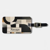 Harmonie in tinten: Abstracte samenstelling van B  Bagagelabel (Voorkant horizontaal)