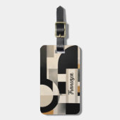 Harmonie in tinten: Abstracte samenstelling van B  Bagagelabel (Voorkant verticaal)