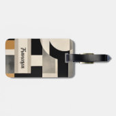 Harmonie in tinten: Abstracte samenstelling van B  Bagagelabel (Achterkant horizontaal)