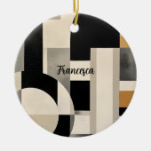 Harmonie in tinten: Abstracte samenstelling van B  Keramisch Ornament (Voorkant)