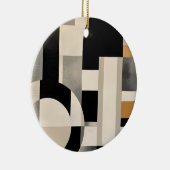 Harmonie in tinten: Abstracte samenstelling van B  Keramisch Ornament (Rechts)