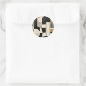 Harmonie in tinten: Abstracte samenstelling van B  Ronde Sticker (Tas)