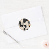 Harmonie in tinten: Abstracte samenstelling van B  Ronde Sticker (Envelop)