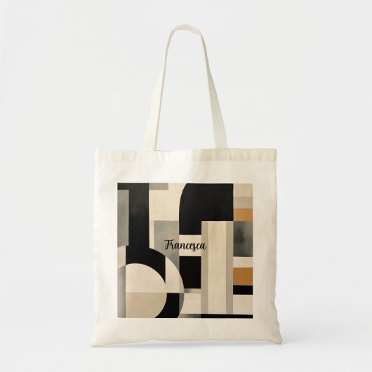 Harmonie in tinten: Abstracte samenstelling van B  Tote Bag (Voorkant)