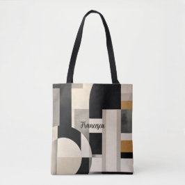 Harmonie in tinten: Abstracte samenstelling van B  Tote Bag