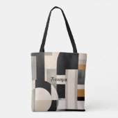 Harmonie in tinten: Abstracte samenstelling van B  Tote Bag (Achterkant)