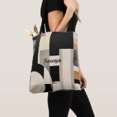 Harmonie in tinten: Abstracte samenstelling van B  Tote Bag (Dichtbij)