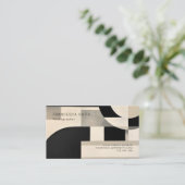 Harmonie in tinten: Abstracte samenstelling van B  Visitekaartje (Staand voorkant)