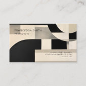 Harmonie in tinten: Abstracte samenstelling van B  Visitekaartje (Voorkant)