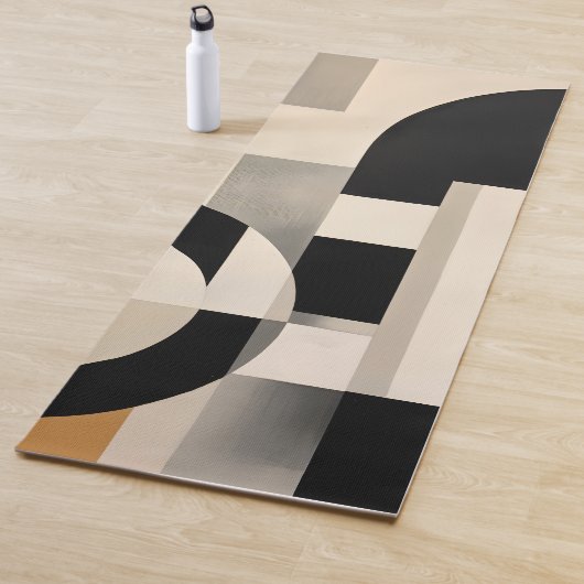 Harmonie in tinten: Abstracte samenstelling van B  Yogamat (In situ)