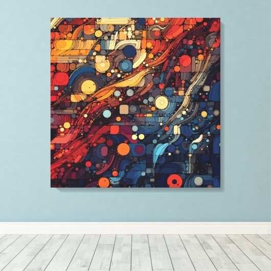 Harmonie in verscheidenheid canvas afdruk (Insitu (Houten vloer))