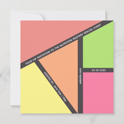 Harmonie in Voeding Evenement Kaart (Voorkant)