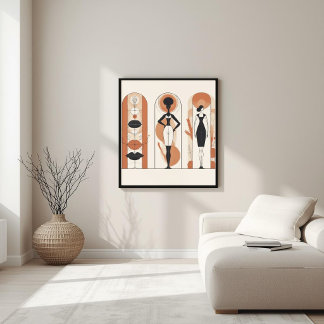 Harmonie in Vorm – Neutrale Abstracte Compositie Poster