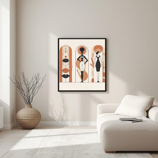Harmonie in Vorm – Neutrale Abstracte Compositie Poster