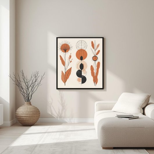 Harmonie in Vorm – Neutrale Abstracte Compositie Poster