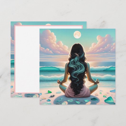 Harmonie Meditatie op het strand (Voorkant / Achterkant)