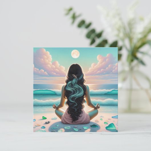 Harmonie Meditatie op het strand (Staand voorkant)