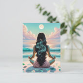 Harmonie Meditatie op het strand Briefkaart (Staand voorkant)