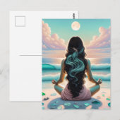 Harmonie Meditatie op het strand Briefkaart (Voorkant / Achterkant)