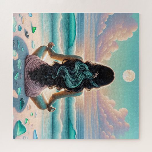 Harmonie Meditatie op het strand Legpuzzel (Horizontaal)