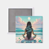 Harmonie Meditatie op het strand Magneet (Voorkant / Achterkant)