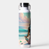 Harmonie Meditatie op het strand Waterfles (Voorkant)