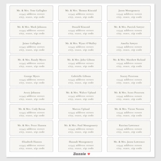 HARMONIE | Olive Green Guest Adresetiketten Sticker (Vel)